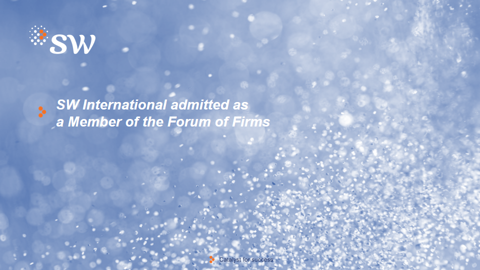 SW International admitted as a Member of the Forum of Firms
