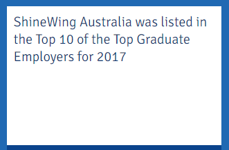 ShineWing Australia was listed in the Top 10 of the Top Graduate Employers for 2017